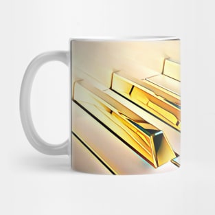 Gold Piano Keys Mug